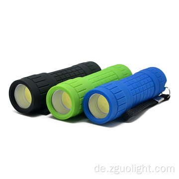 Gummi-Fackel-Licht AAA-Batterien 9 LED-Taschenlampe
